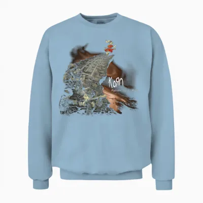 Korn Follow Cliff Unisex Sweatshirt - Light Blue