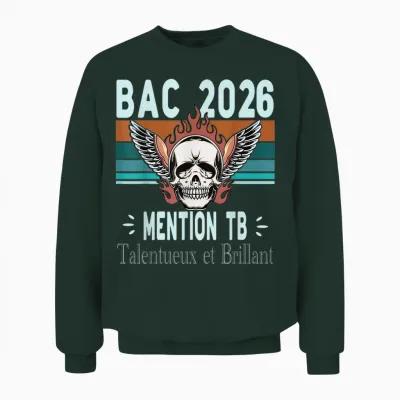 Baccalauréat 2026 Cadeau Réussite Bac Mention Tb Bachelier Unisex Sweatshirt - Forest