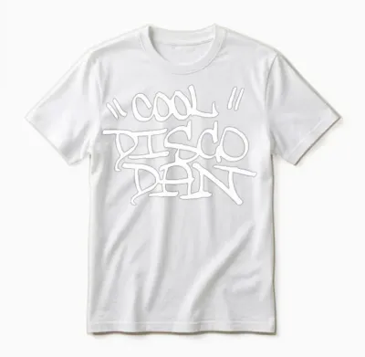 Cool Disco Dance Graffiti Design Unisex T-Shirt - White