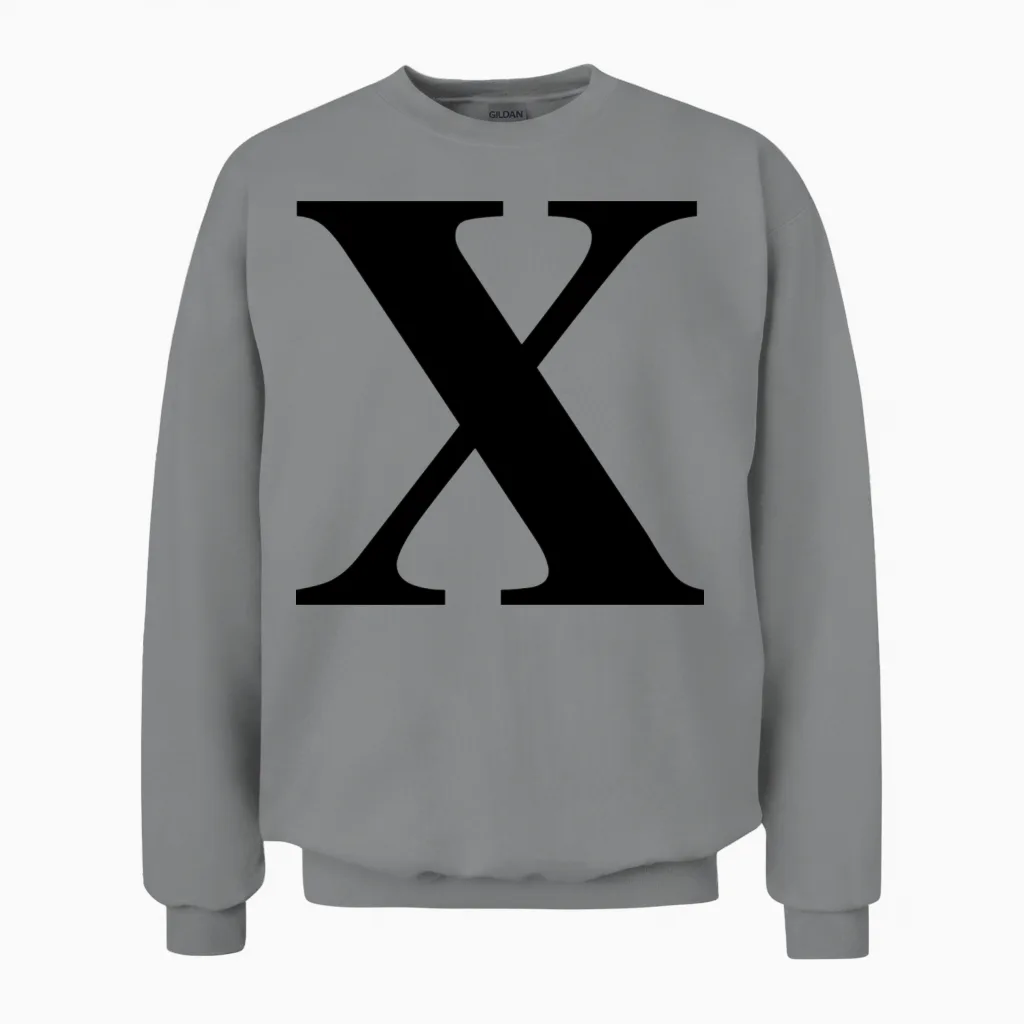 Roman Numeral 10 Unisex Sweatshirt in Sport Grey