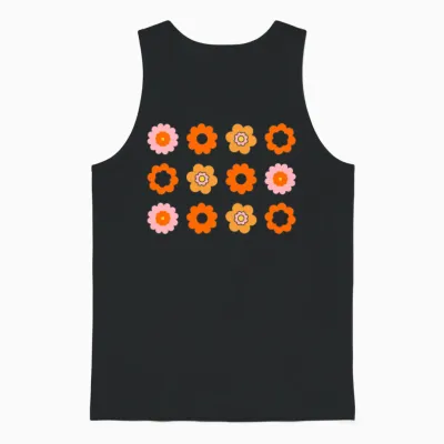 Roses Unisex Tank Top - Black