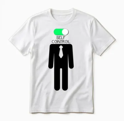 Brain Self Control Turn off Relax Work Mode On Unisex T-Shirt - White