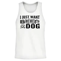Funny Dog , Dog Dad , Mens Dog , Gift for Dog Love Unisex Tank Top - White – 2