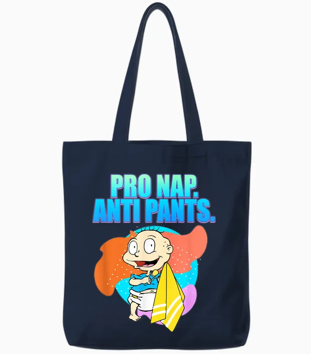 Tommy Pickles - Pro Nap. Anti Pants. Tote Bags in Navy