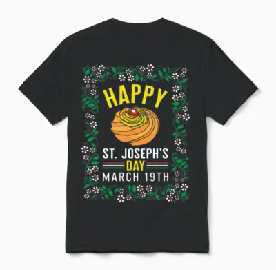Saint Joseph's Day Shirt, Happy St Joseph's Day Unisex T-Shirt - Black