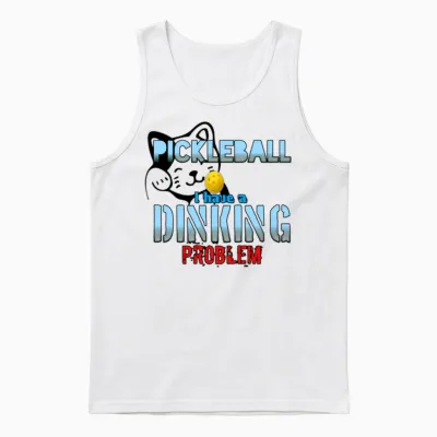 Funny Pickleball Unisex Tank Top - White