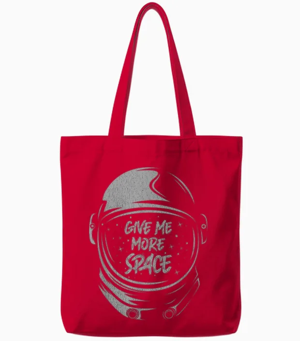Zitat Astronaut - I Need More Space Tote Bags in Red