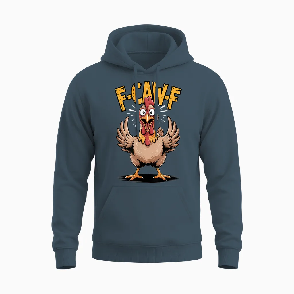 F-Caw-F Huhn Hahn Meme Lustiger Huhn-Humor Unisex Hoodie in Dark Heather