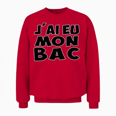 Bac Funny Unisex Sweatshirt - Red