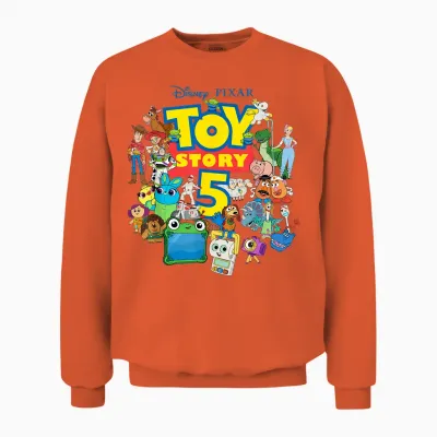 Disney and Pixar's Toy Story 5 Logo & Character Collage Unisex Sweatshirt - Orange