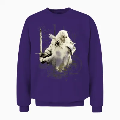 The Lord of the Rings Gandalf and Sword Glamdring Unisex Sweatshirt - Purple