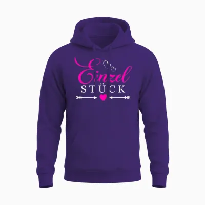 Unique Sayings with Heart Women's Unique Sayings T-Shirt, Black Unisex Hoodie - Purple