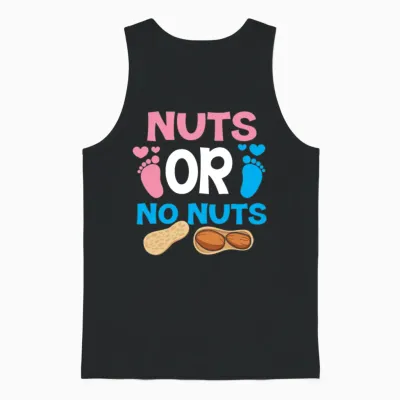 Nuts or No Nuts Gender Reveal Babyshower Gift Unisex Tank Top - Black