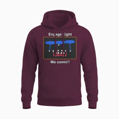 Engage Eight - We Comin (football) Unisex Hoodie - Maroon