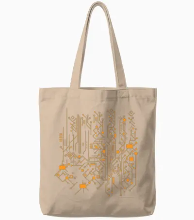 Circuit Board Tech Nerd Computer Core Processor Tote Bags - Natural