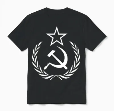 Hammer and Sickle Crown Ussr Soviet Union Unisex T-Shirt - Black