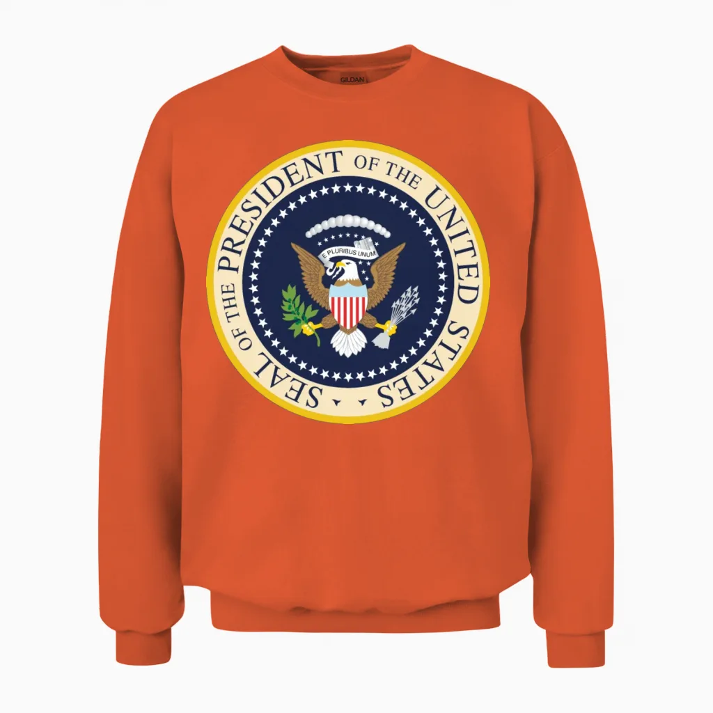 Seal of the President the United States 4th July Unisex Sweatshirt in Orange