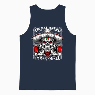 Viva Los Tioz - Böhser Totenkopf Für Rockige Onkel Unisex Tank Top - Navy