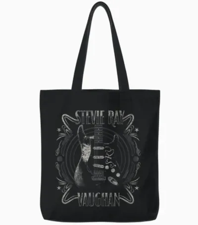 Stevie Ray Vaughan - Blues Rock Music Guitar Tote Bags - Black