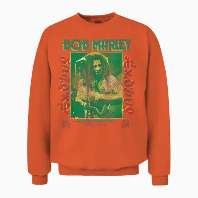 Bob Marley Exodus Movement of Jah People Gitarre Schwarz Unisex Sweatshirt - Orange