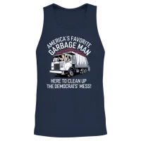 Garbage Man Unisex Tank Top - Navy – 2