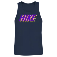 Retro Style Hike — Hiking & Outdoors Gift Unisex Tank Top - Navy – 2