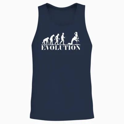 Evolution Male Submissive Funny Bdsm Munch Kinky T Unisex Tank Top - Navy