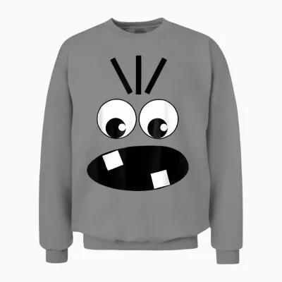 Creepy Carrots Face Funny Halloween Costume Kids and Adults Unisex Sweatshirt - Sport Grey