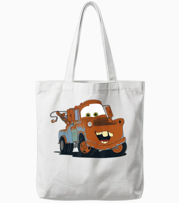 Disney and Pixar's Cars Mater Tow Truck Big Pic Costume Tote Bags in White