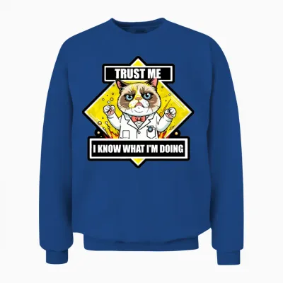 Funny Cat Unisex Sweatshirt - Royal
