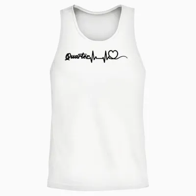 Heartbeat Quarter Horse Unisex Tank Top - White