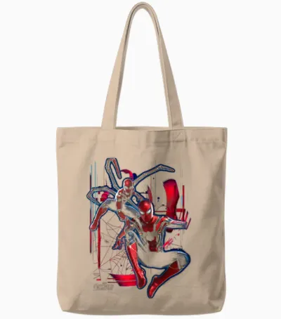 Marvel Infinity War Spider-Man Suit Tech Graphic Tote Bags - Natural