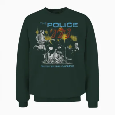 The Police Rock Music Band Ghost in the Machine T-Shirt, Black Unisex Sweatshirt - Forest