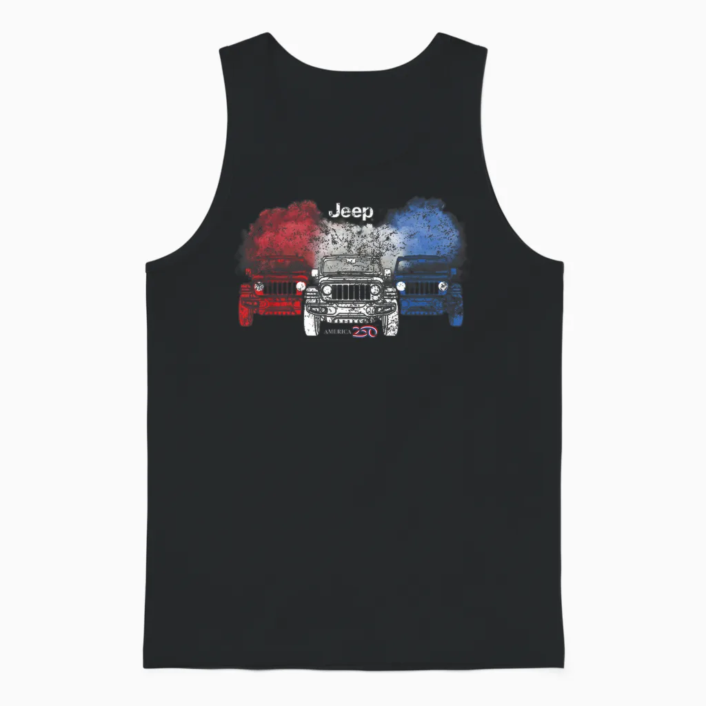 Jeep America250 Anniversary Frontline Official Unisex Tank Top in Black