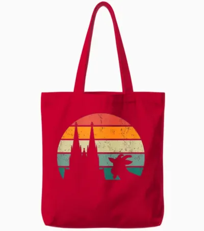 Cologne, My Town! Geißbock with Cathedral and Moon. Cologne Pride T-Shirt, Black Tote Bags - Red