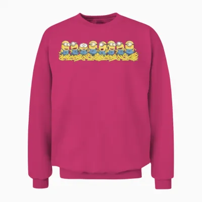 Minions Many Happy Minions on Bananas Unisex Sweatshirt - Heliconia