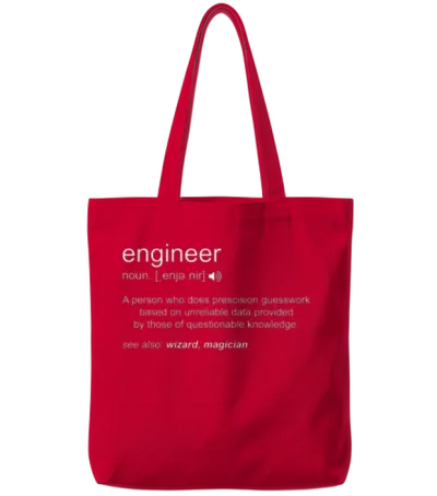 Engineer Definition Civil Engineering Mechanical Tote Bags - Red