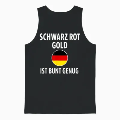Deutschland Fan Outfit Schwarz Rot Gold Farben Design Unisex Tank Top - Black