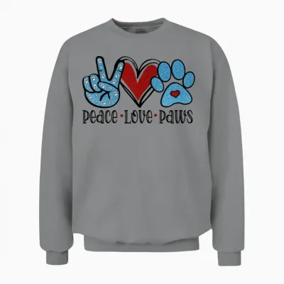 Peace Love Dogs Unisex Sweatshirt - Sport Grey