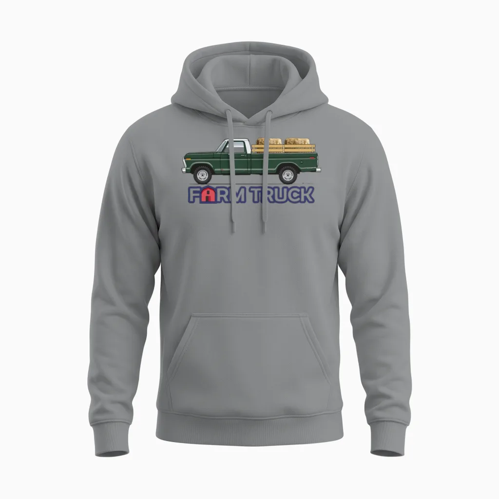 Farm Truck Mallard Green & Country Unisex Hoodie in Sport Grey