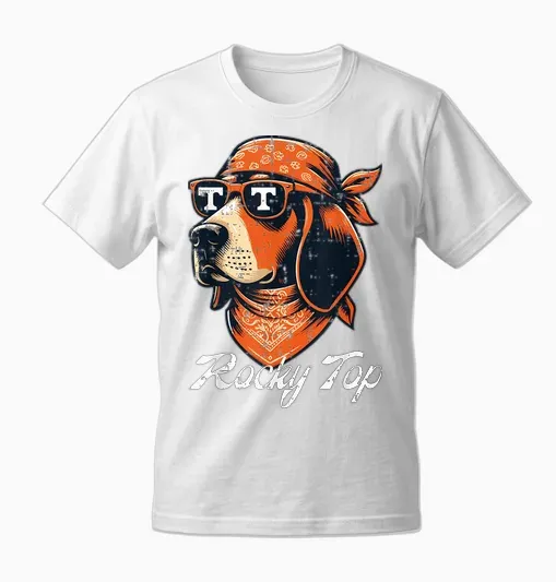 Tennessee Dog Women Kids Boys Girls Youth Men Teen Unisex T-Shirt - White