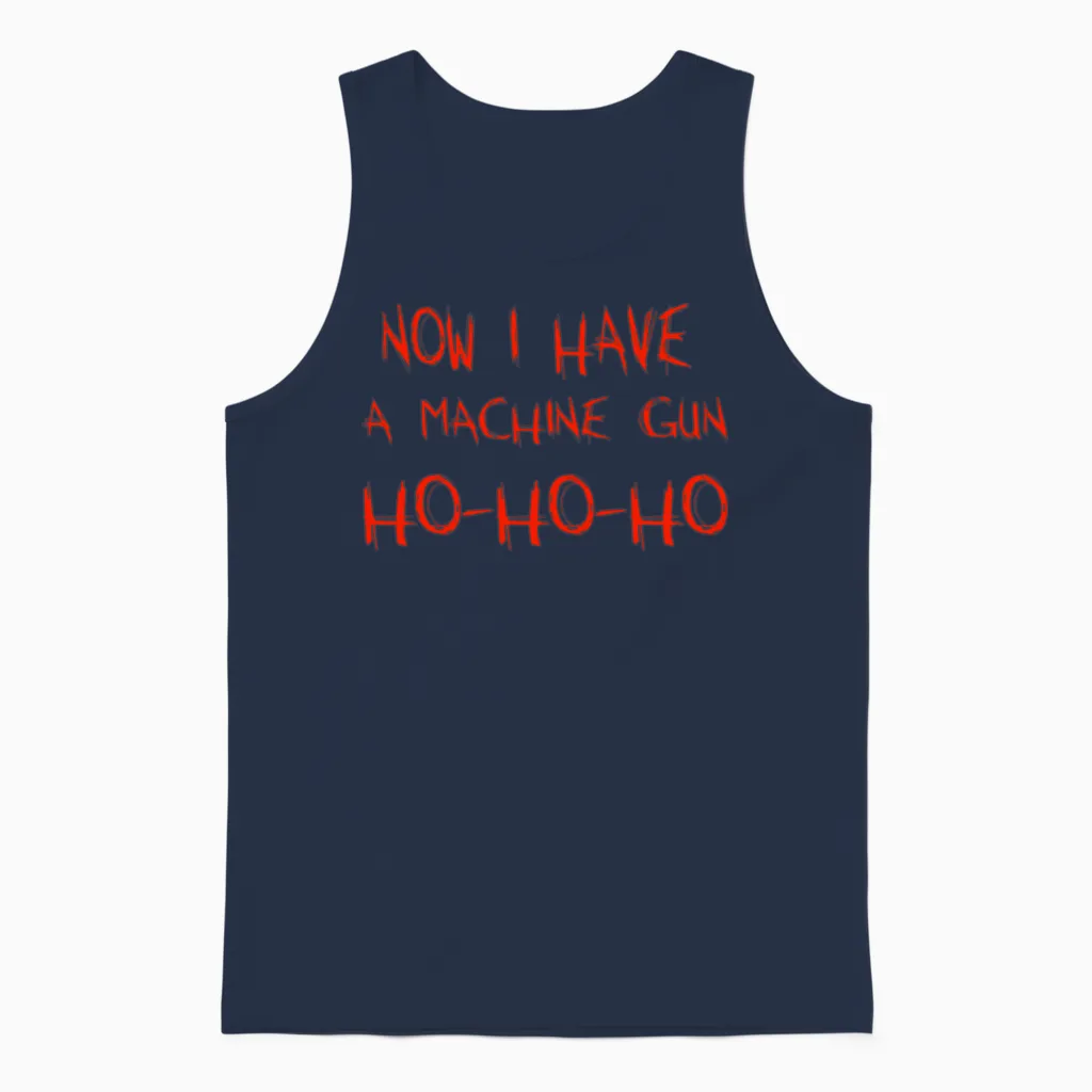 Die Hard Machine Gun Unisex Tank Top in Navy
