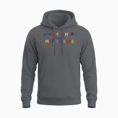 Colorful Alphabet Unisex Hoodie - Charcoal