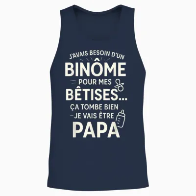 I Will Be Dad Funny Future Father Unisex Tank Top - Navy