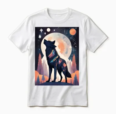 Dreamy Fox Constellation Unisex T-Shirt - White