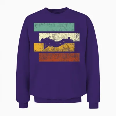 Diving Retro Unisex Sweatshirt - Purple