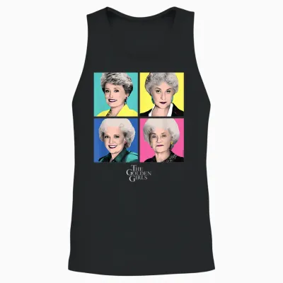 The Golden Girls - Group Pop Art Unisex Tank Top - Black