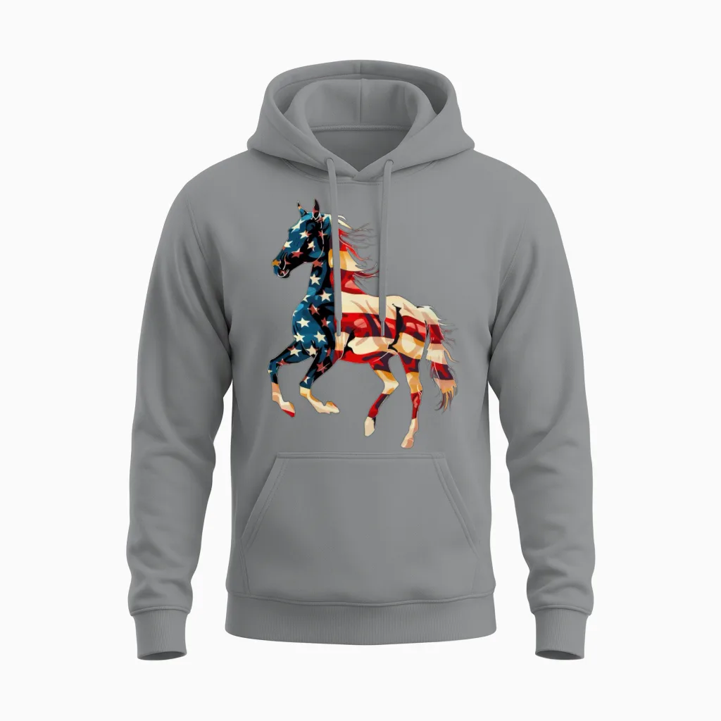 Horse Lovers Gift Unisex Hoodie in Sport Grey