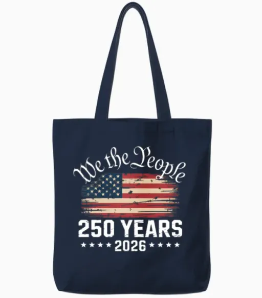 We the People Usa 250 Years 2026 Patriotic Tote Bags in Navy