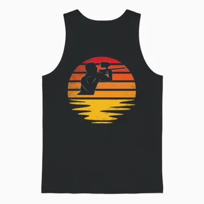 Paintball Retro Unisex Tank Top - Black